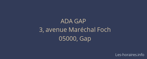 ADA GAP