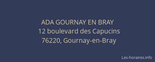 ADA GOURNAY EN BRAY