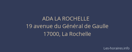 ADA LA ROCHELLE