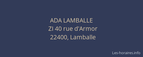 ADA LAMBALLE