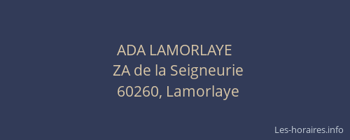 ADA LAMORLAYE