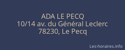 ADA LE PECQ