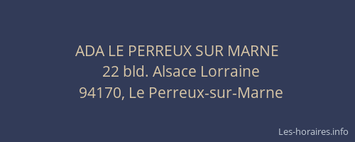 ADA LE PERREUX SUR MARNE