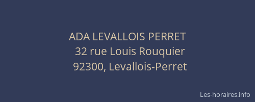 ADA LEVALLOIS PERRET