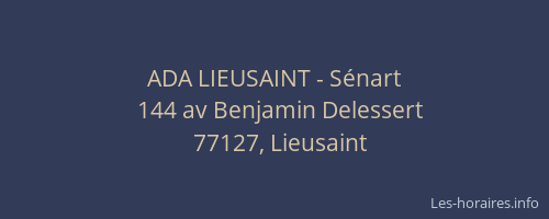 ADA LIEUSAINT - Sénart