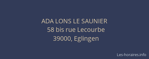 ADA LONS LE SAUNIER