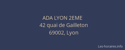 ADA LYON 2EME