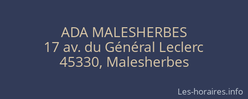 ADA MALESHERBES