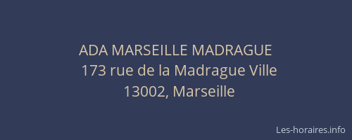 ADA MARSEILLE MADRAGUE