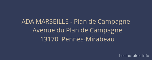 ADA MARSEILLE - Plan de Campagne