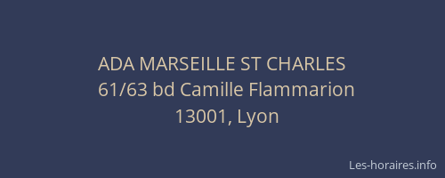 ADA MARSEILLE ST CHARLES