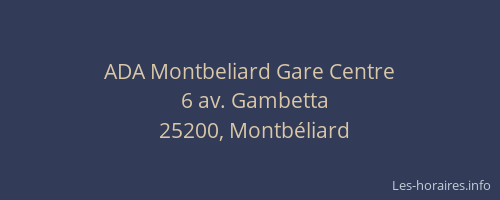 ADA Montbeliard Gare Centre
