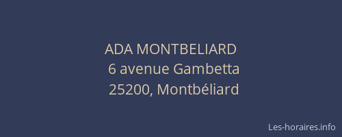ADA MONTBELIARD