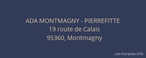 ADA MONTMAGNY - PIERREFITTE