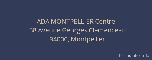 ADA MONTPELLIER Centre