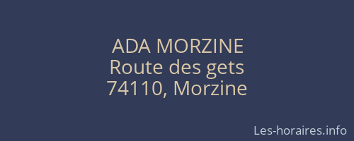 ADA MORZINE