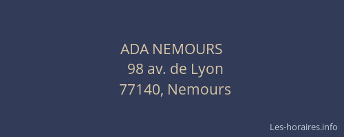 ADA NEMOURS