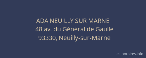 ADA NEUILLY SUR MARNE