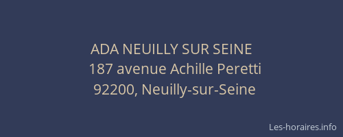 ADA NEUILLY SUR SEINE
