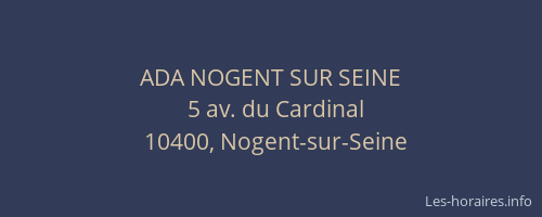 ADA NOGENT SUR SEINE