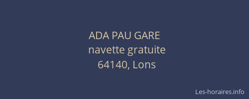 ADA PAU GARE