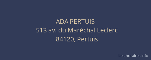 ADA PERTUIS