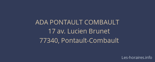 ADA PONTAULT COMBAULT