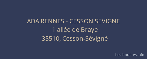 ADA RENNES - CESSON SEVIGNE