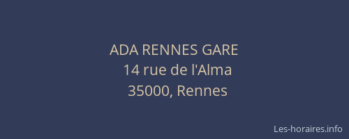 ADA RENNES GARE