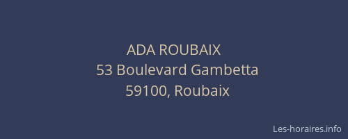 ADA ROUBAIX