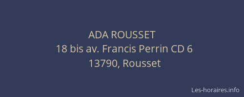 ADA ROUSSET