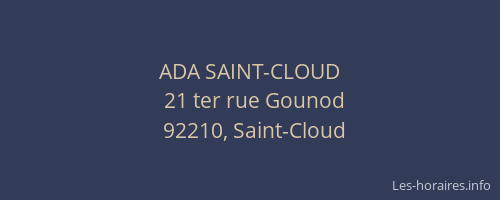 ADA SAINT-CLOUD