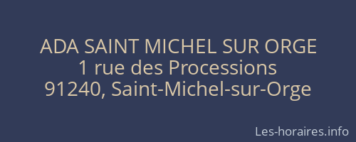 ADA SAINT MICHEL SUR ORGE