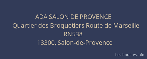 ADA SALON DE PROVENCE