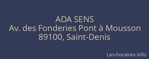 ADA SENS