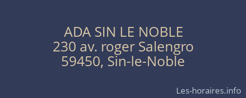 ADA SIN LE NOBLE