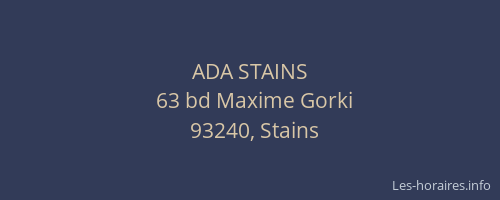ADA STAINS