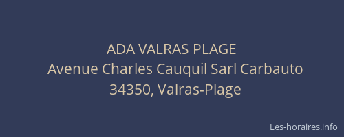 ADA VALRAS PLAGE