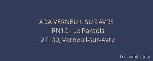 ADA VERNEUIL SUR AVRE