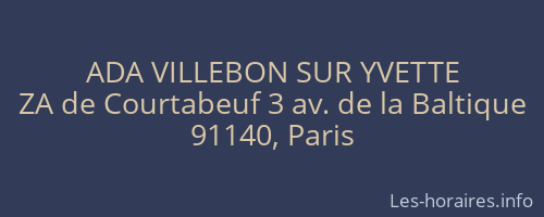 ADA VILLEBON SUR YVETTE