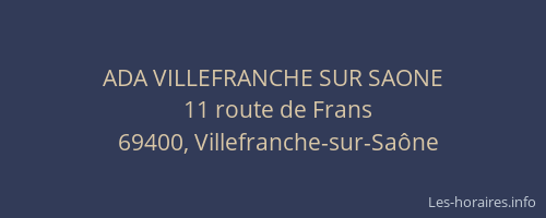 ADA VILLEFRANCHE SUR SAONE