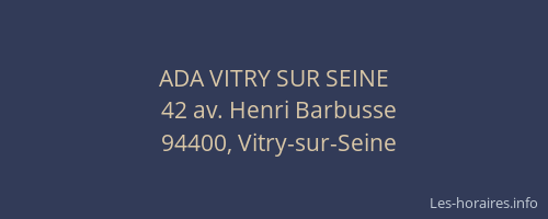 ADA VITRY SUR SEINE