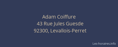 Adam Coiffure