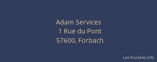 Adam Services