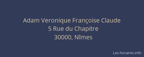 Adam Veronique Françoise Claude