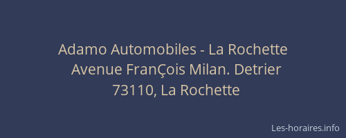 Adamo Automobiles - La Rochette