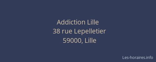Addiction Lille