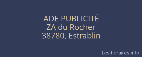 ADE PUBLICITÉ