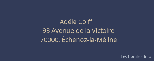 Ad&eacute;le Coiff'