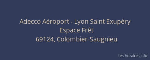 Adecco Aéroport - Lyon Saint Exupéry